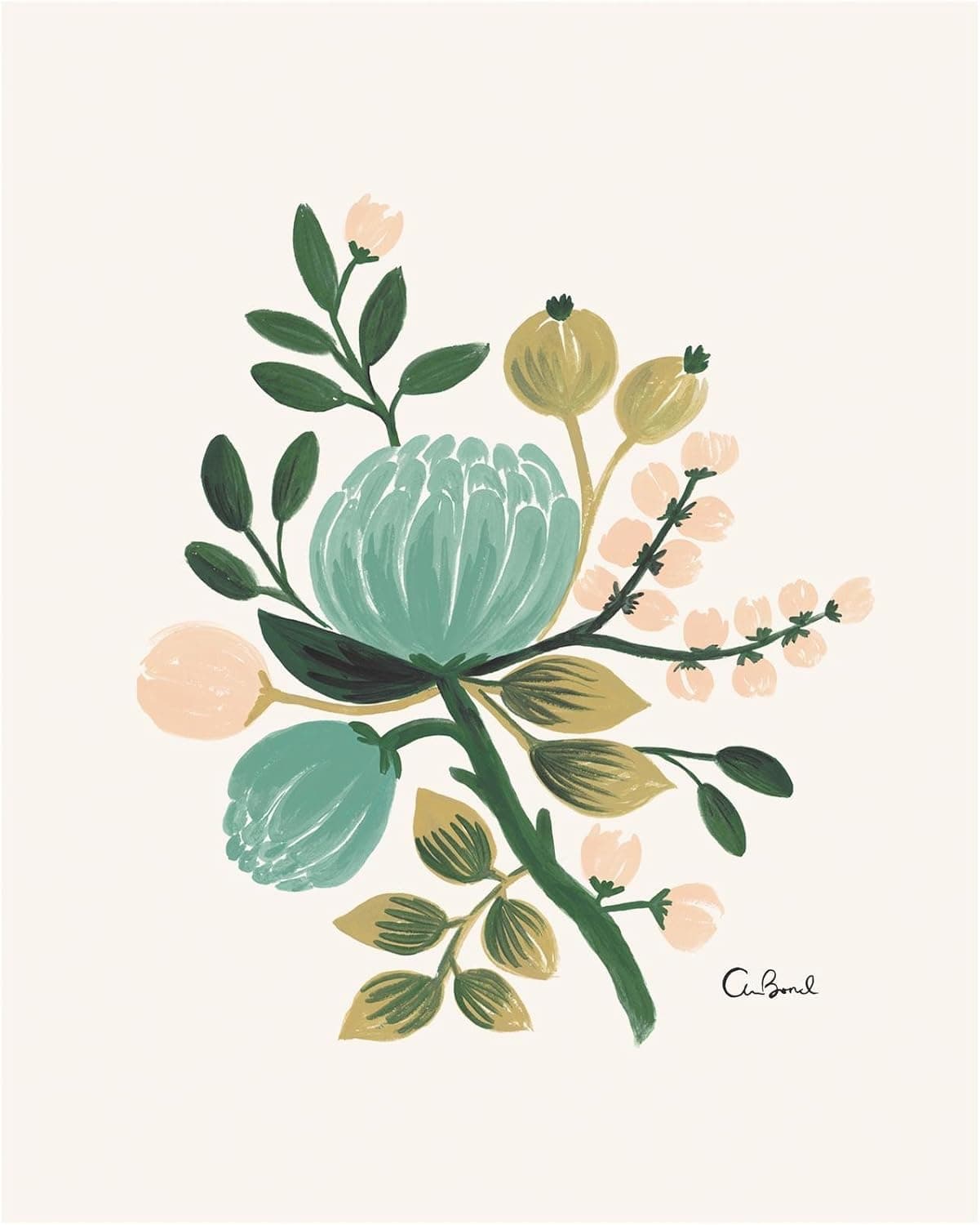 Amazon.com: Rifle Paper Co. Botanical Print - Blue: Posters & Prints