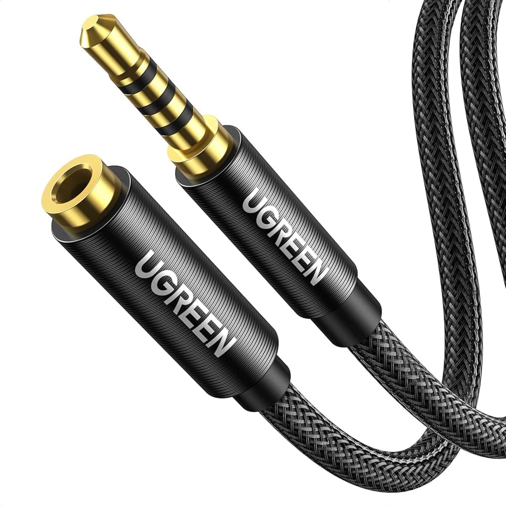 Amazon.com: UGREEN Headphone Extension Cable 4 Pole TRRS 3.5mm ...