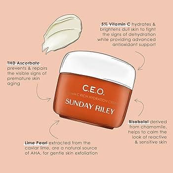 Amazon.com: Sunday Riley C.E.O. Vitamin C Rich Hydration Cream ...