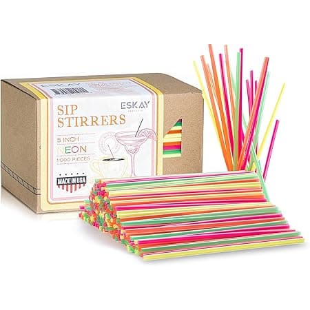 Amazon.com: Crystalware Plastic Sip Stirrers, Cocktail and Coffee ...