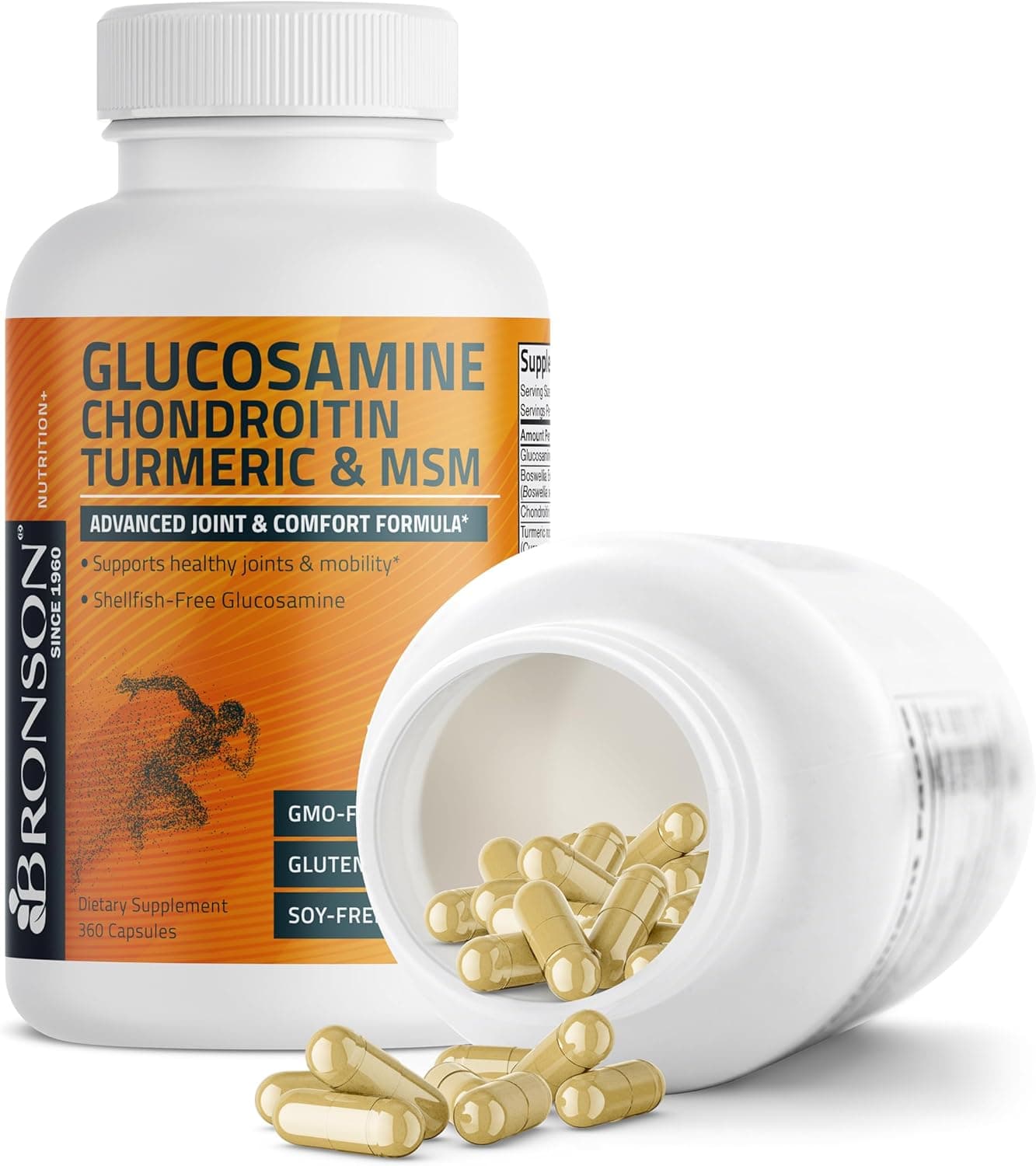 Bronson Glucosamina, condroitina, cúrcuma y MSM fórmula avanzada para ...