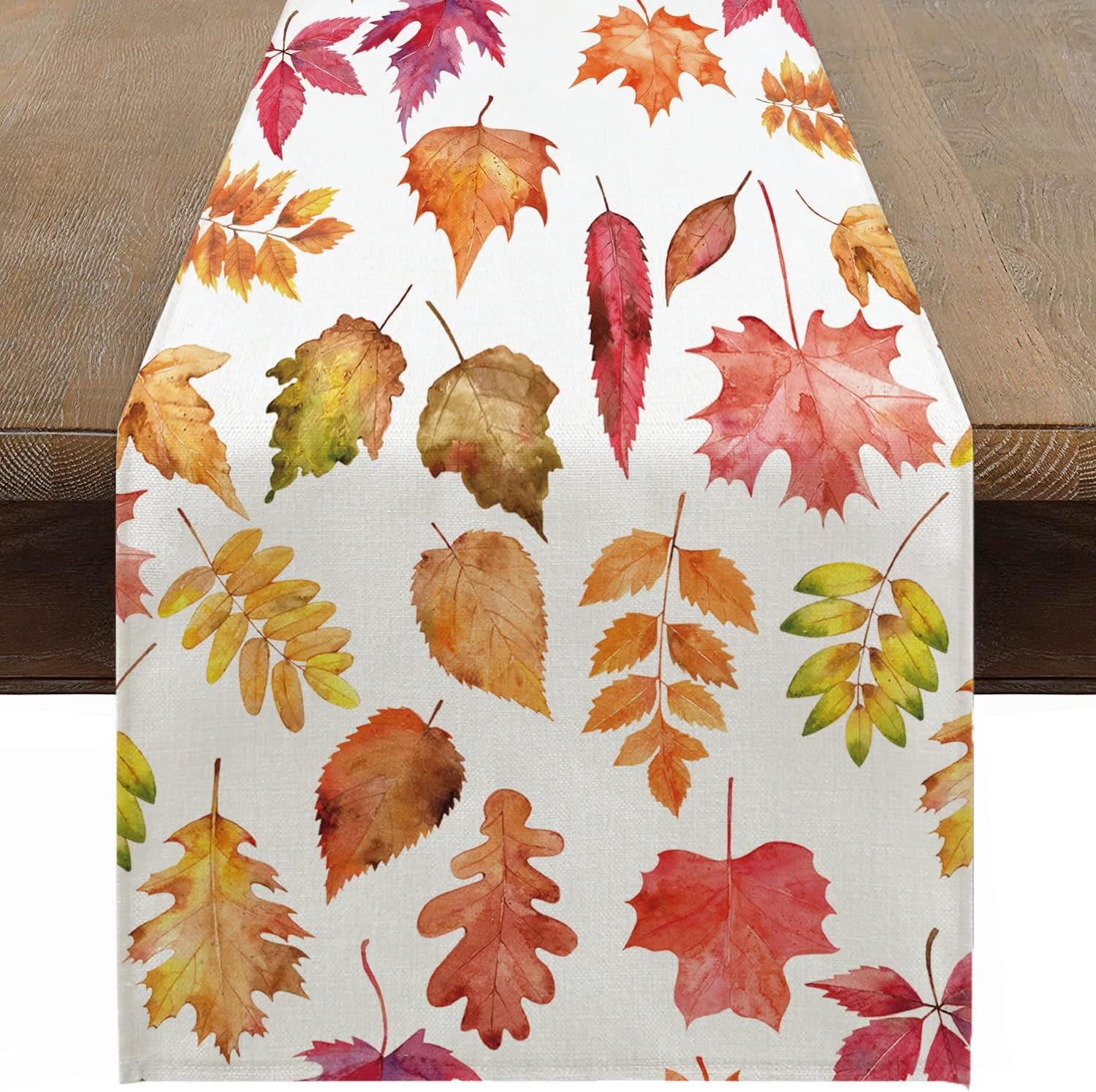 Artoid Mode Leaves Autumn Table Runner, Seasonal Fall Kitchen Dining ...