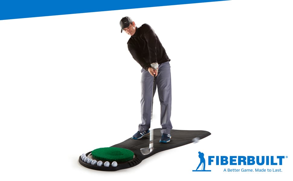 Amazon.com : Fiberbuilt Flight Deck Golf Hitting Mat - Oval Shape ...