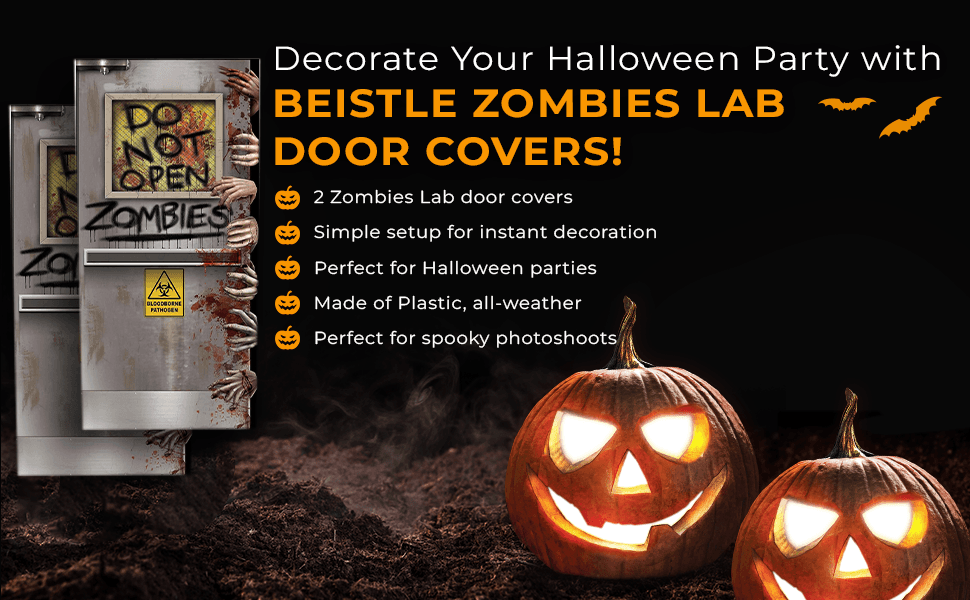 Amazon.com: Beistle Zombie Lab Door Covers, 5’ x 30”, 2 Pieces ...