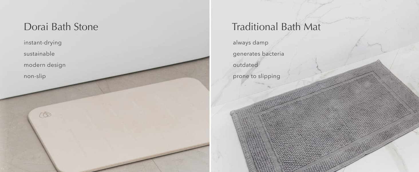 Amazon.com: Dorai Home Bath Stone – Luxury Diatomite Stone Bath Mat ...