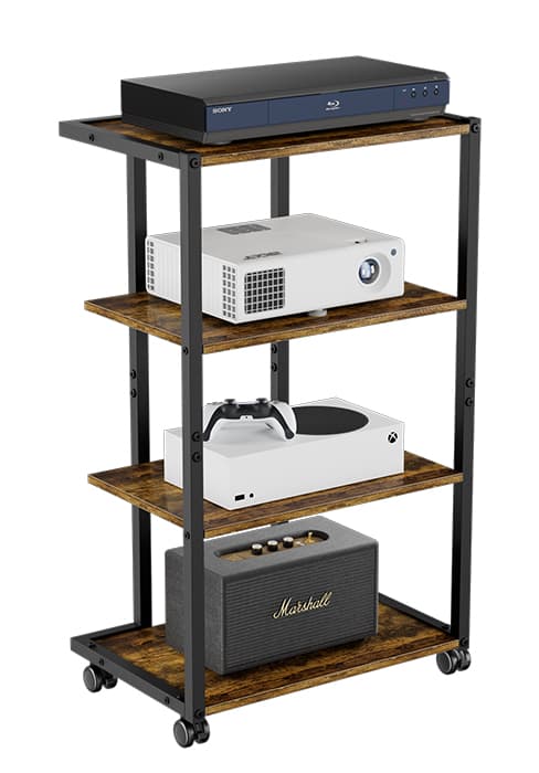 Amazon.com: Aquzee Game Console Stands, 4-Tier AV Media Shelf, Stereo ...