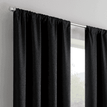 Eclipse Kendall Blackout Thermal Curtain Panel, 42" x 84", Black ...