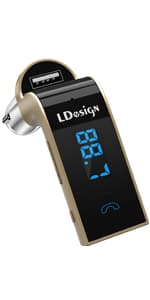Amazon.com: LDesign Bluetooth FM Transmitter for Car, Wireless Radio ...