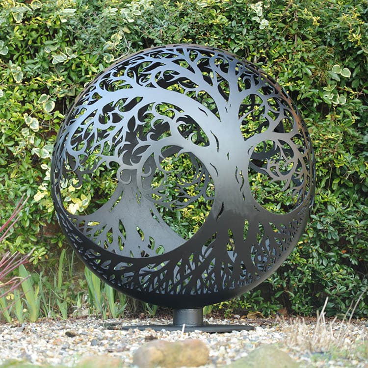 Classic metal sphere. Garden sculpture. Steel art. - hdhub4u.boats