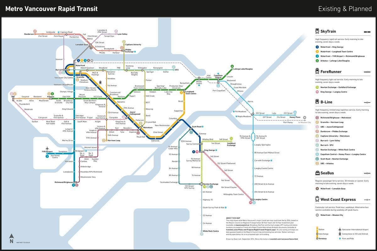 Map Of Vancouvers Sky Train TBT To Our First EVER SkyTrain System Map