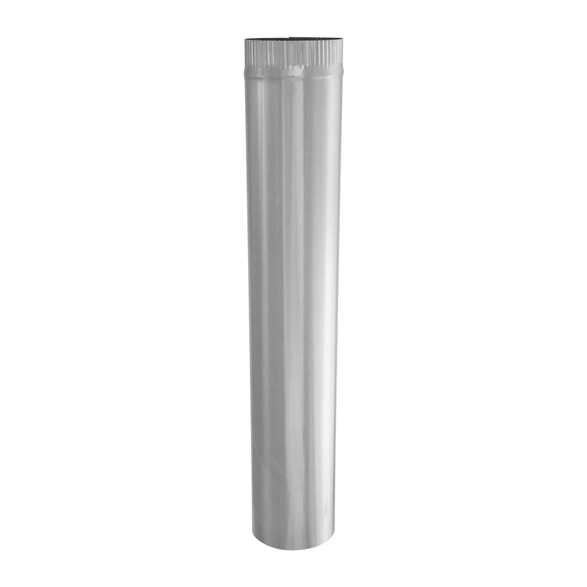 Imperial 30 Gauge Round Pipe For Warm/Cold Air, Galvanized Steel, 5-in ...