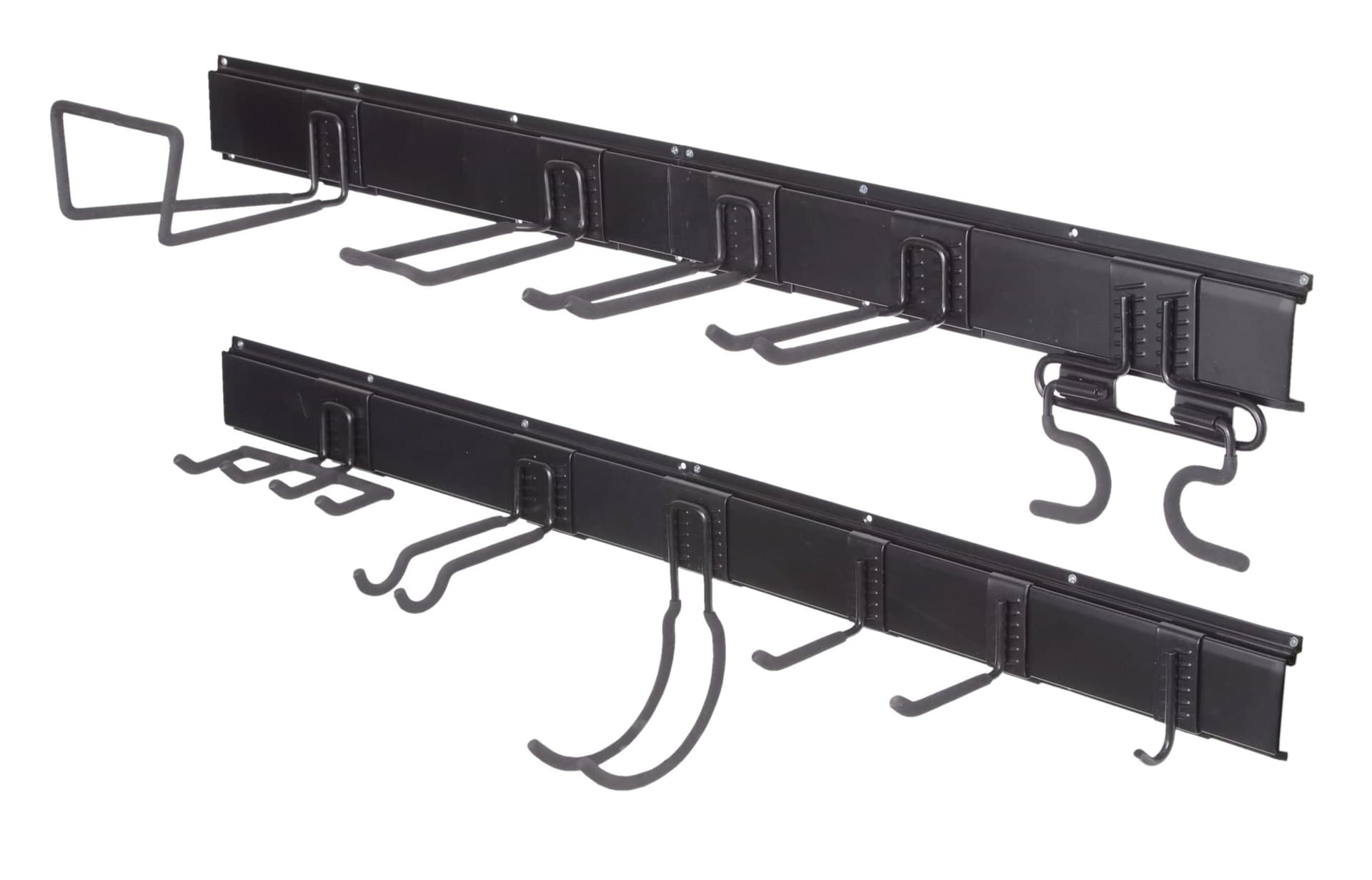 Mastercraft Multi-Purpose Rail & Hook Track Wall Storage Kit, 24-in, 15 ...