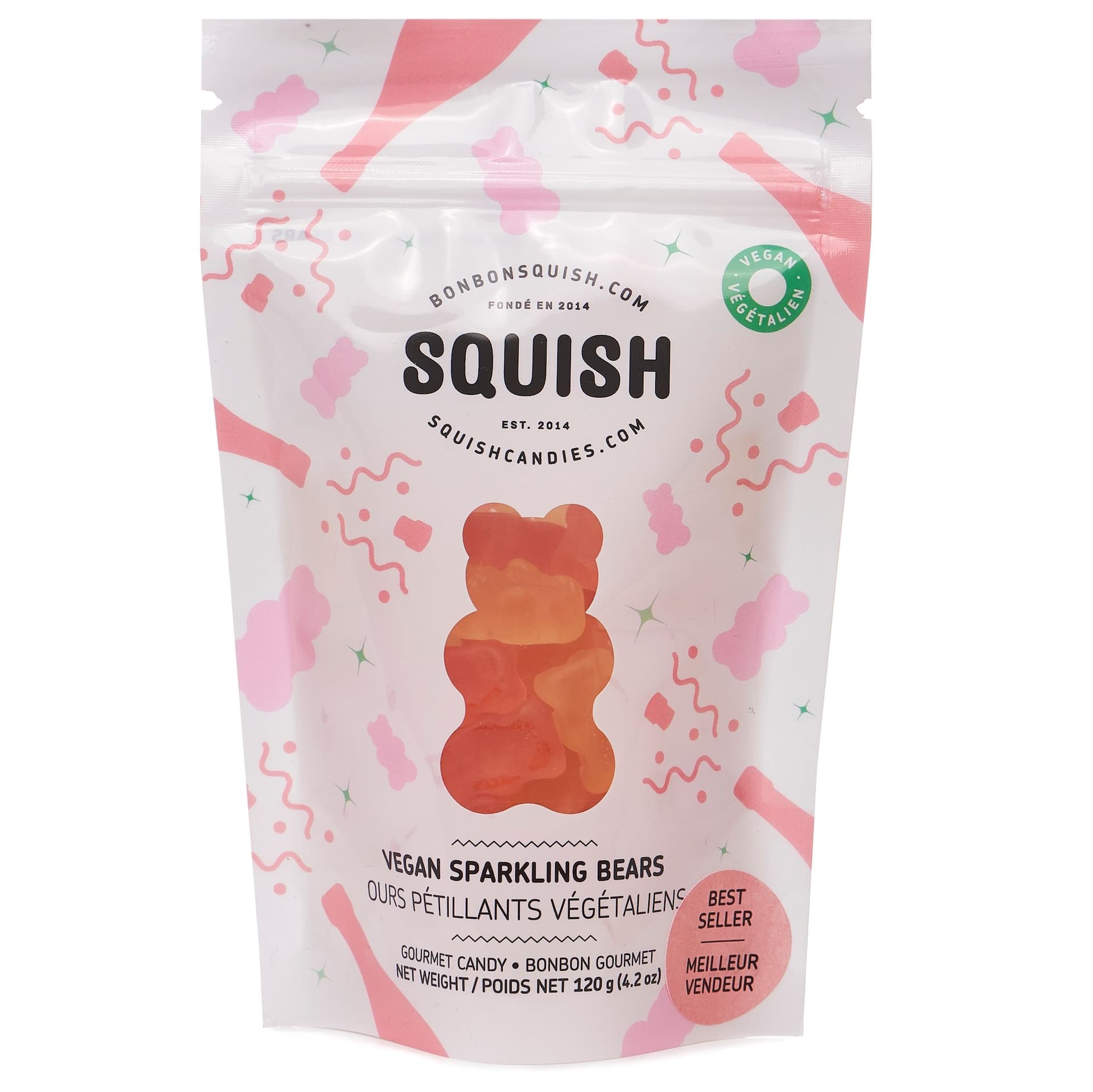Gummy Bears, Sparkling White Wine, Pink, 120-g, Chewy Candy, for ...