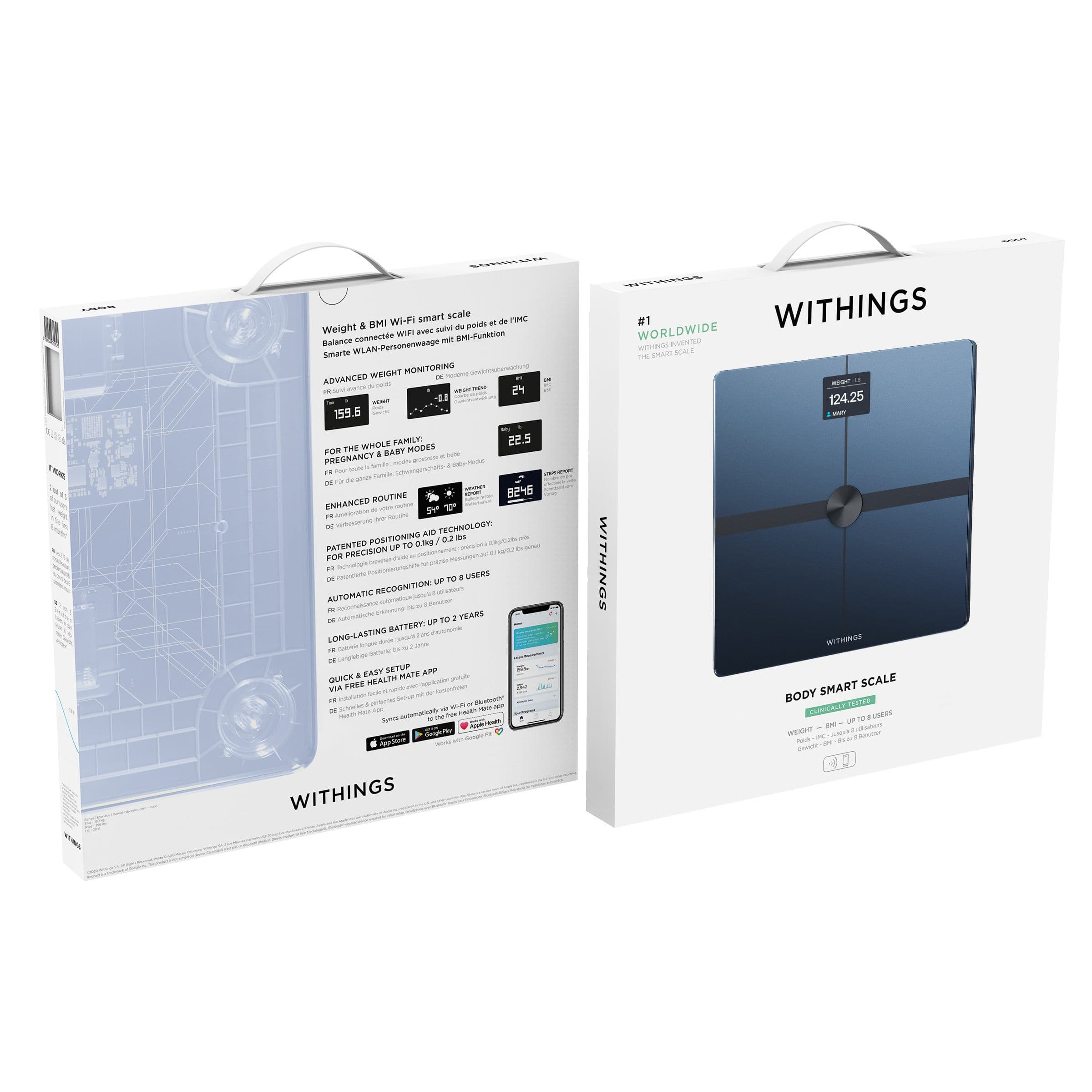 Withings Body Smart Advanced Body Composition Smart Wi-Fi Scale - Black