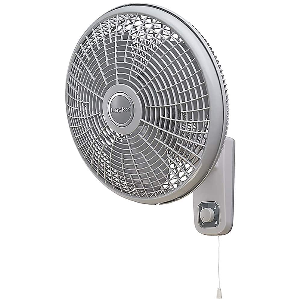 Lasko 16" Oscillating Wall Mount Fan with Anti-Rust Grills Gray M16900 ...