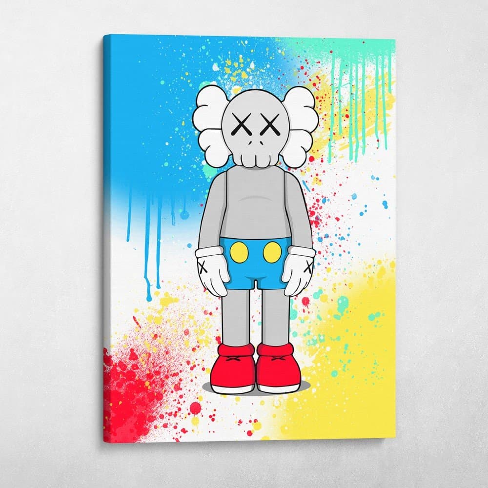 Kaws Graffiti Companion Pop Art Street Art Cartoon Wall Art