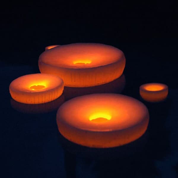 Floating Flameless LED Pool Candles 6" diameter (Bulk Discounts)