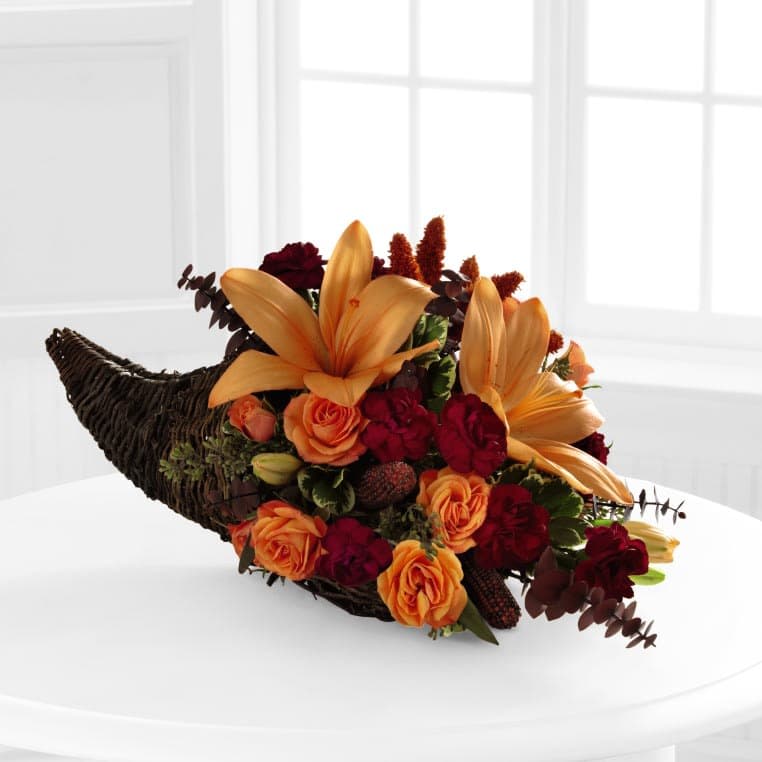 The FTD Harvest Home Cornucopia in Smithfield, RI | Simply Elegant Flowers