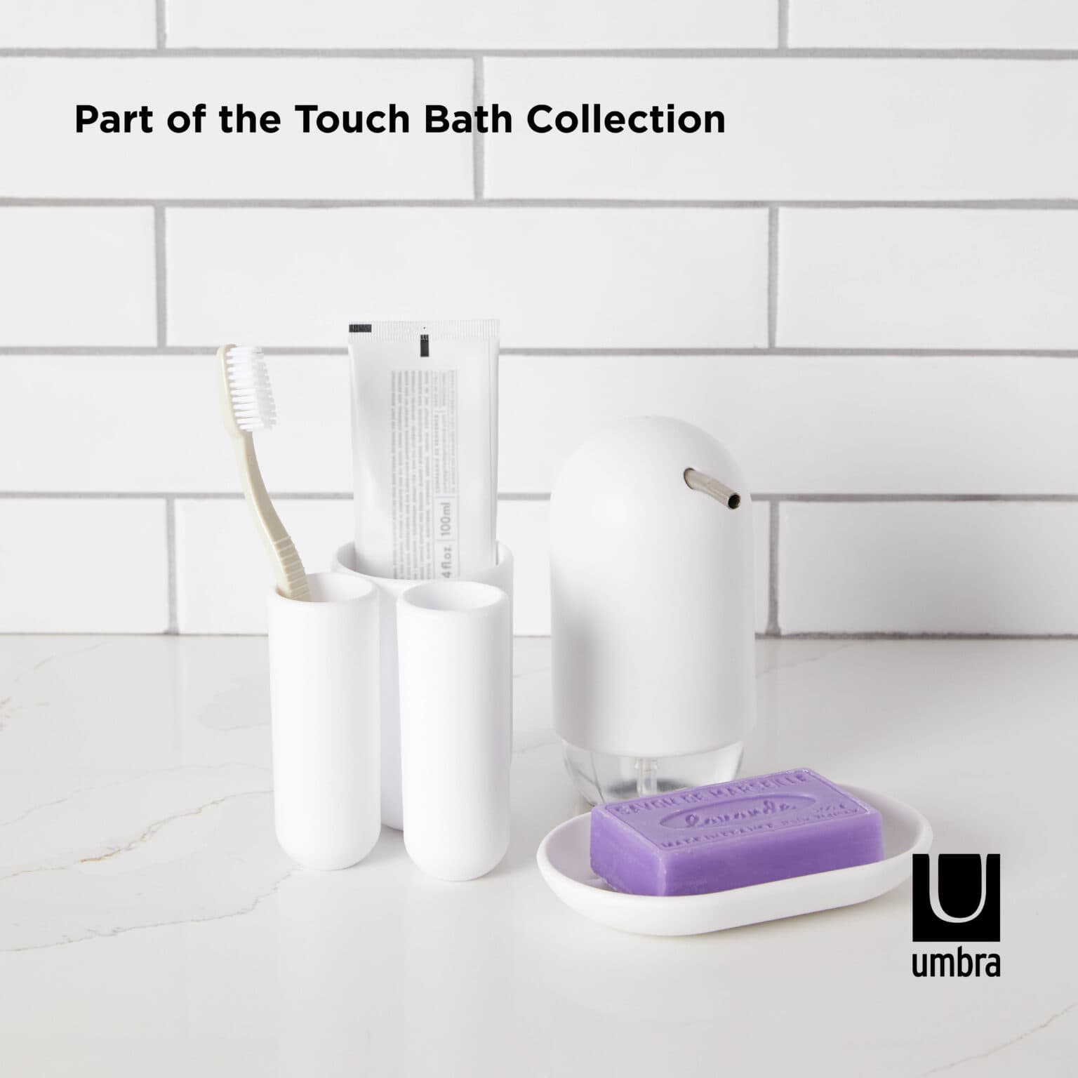 Umbra 023271-660 Touch Toothbrush Holder - White - Preston Hardware