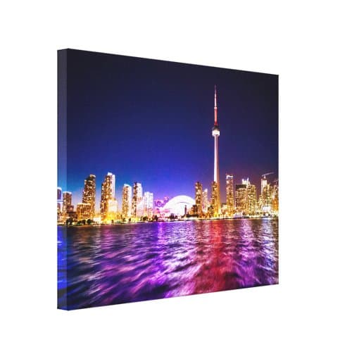 Toronto Skyline at Night Canvas Print | Zazzle