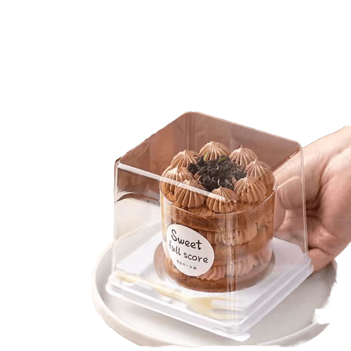 Transparent Rim Cheesecake Mousse Mini Pastry Puff Cake Packaging Box ...