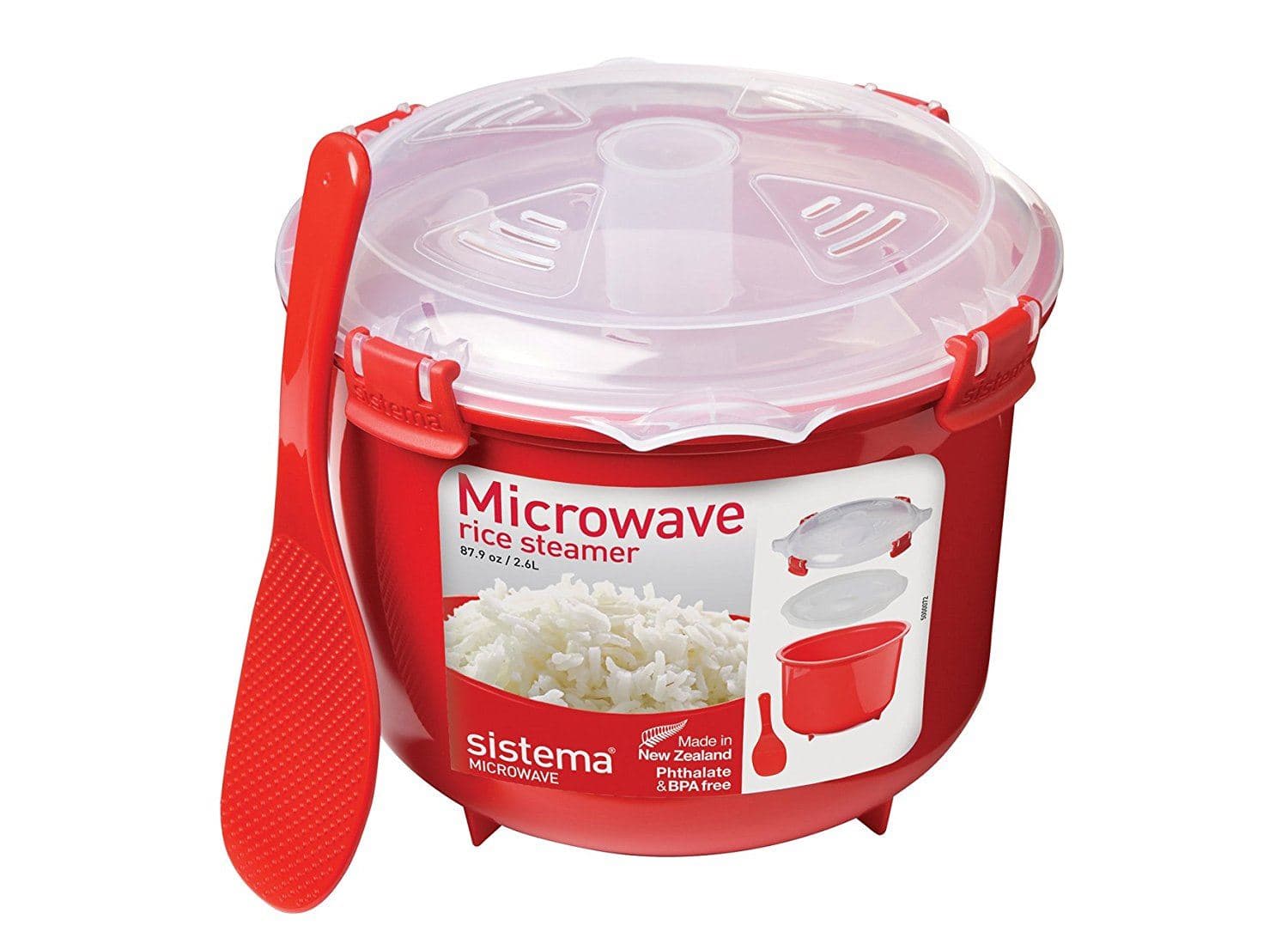 Sistema Microwave Rice Cooker 2.6L Vegetable Pasta Steamer Cook BPA ...