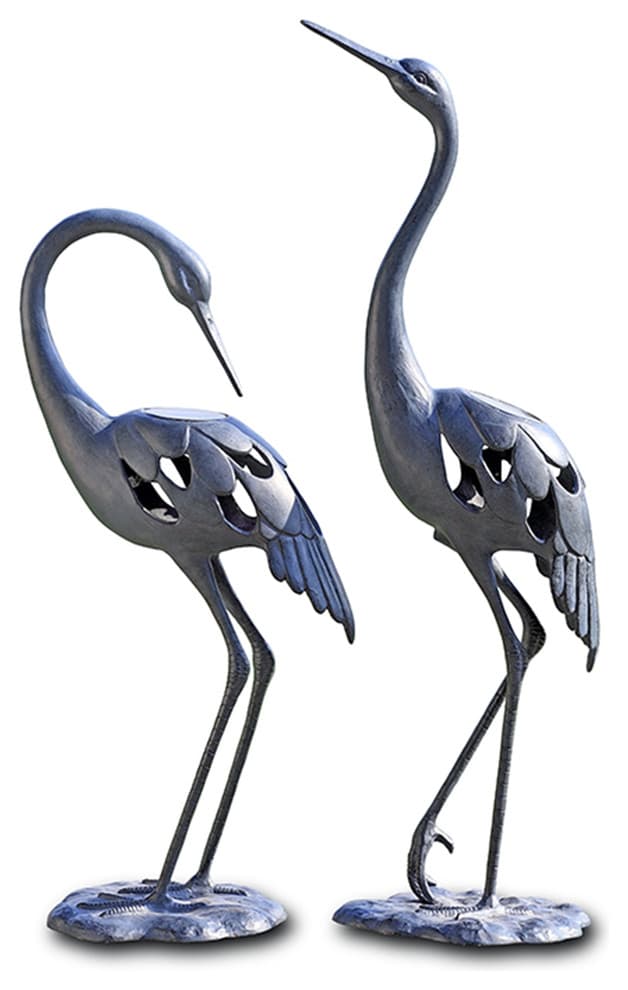 Crane Sculptures Garden Statues - Garden Design Ideas