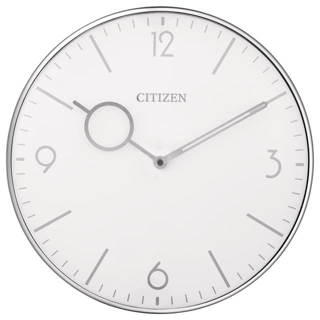CITIZEN Gallery Silver Circular Wall Clock - Contemporary - Wall Clocks ...