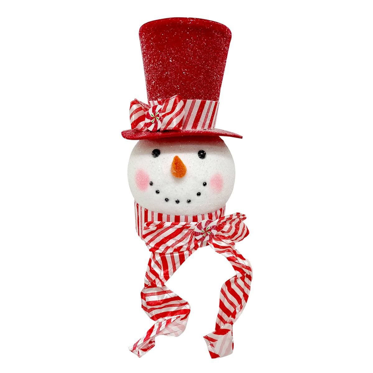 Snowman with Red Top Hat Tree Topper 14.5in | Christmas Indoor Decor ...