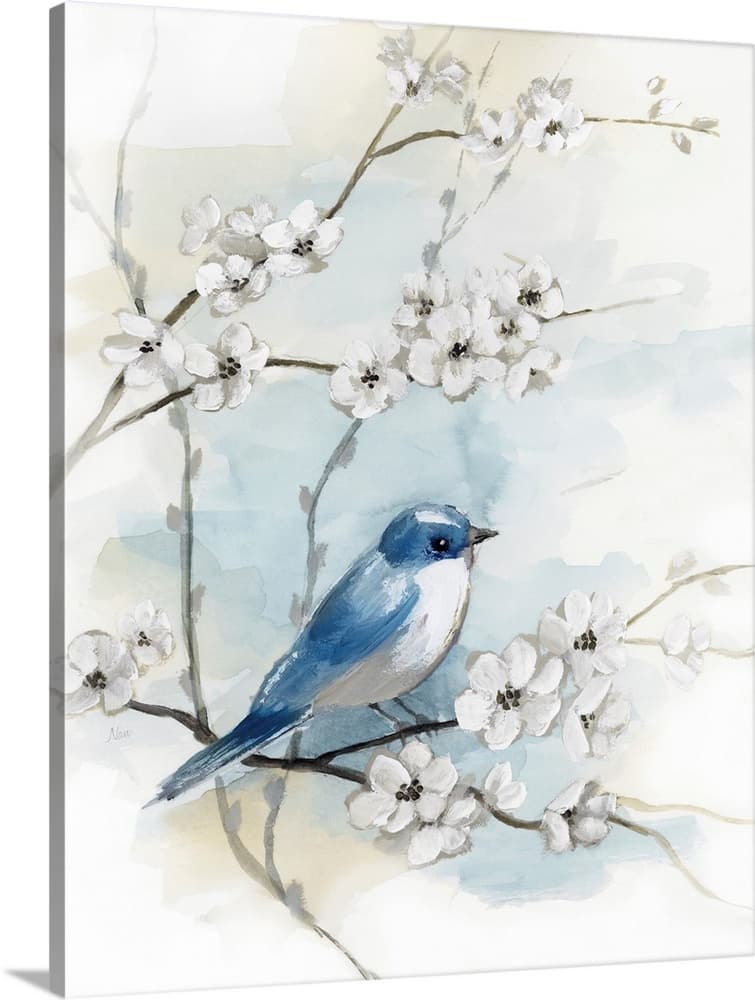 Blossoms And Bluebird I | Great Big Canvas