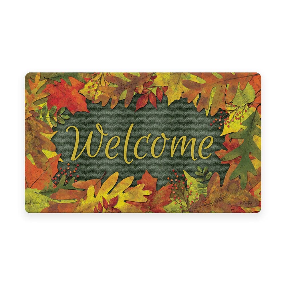 Welcome Autumn Leaves Door Mat (18 x 30") | Michaels