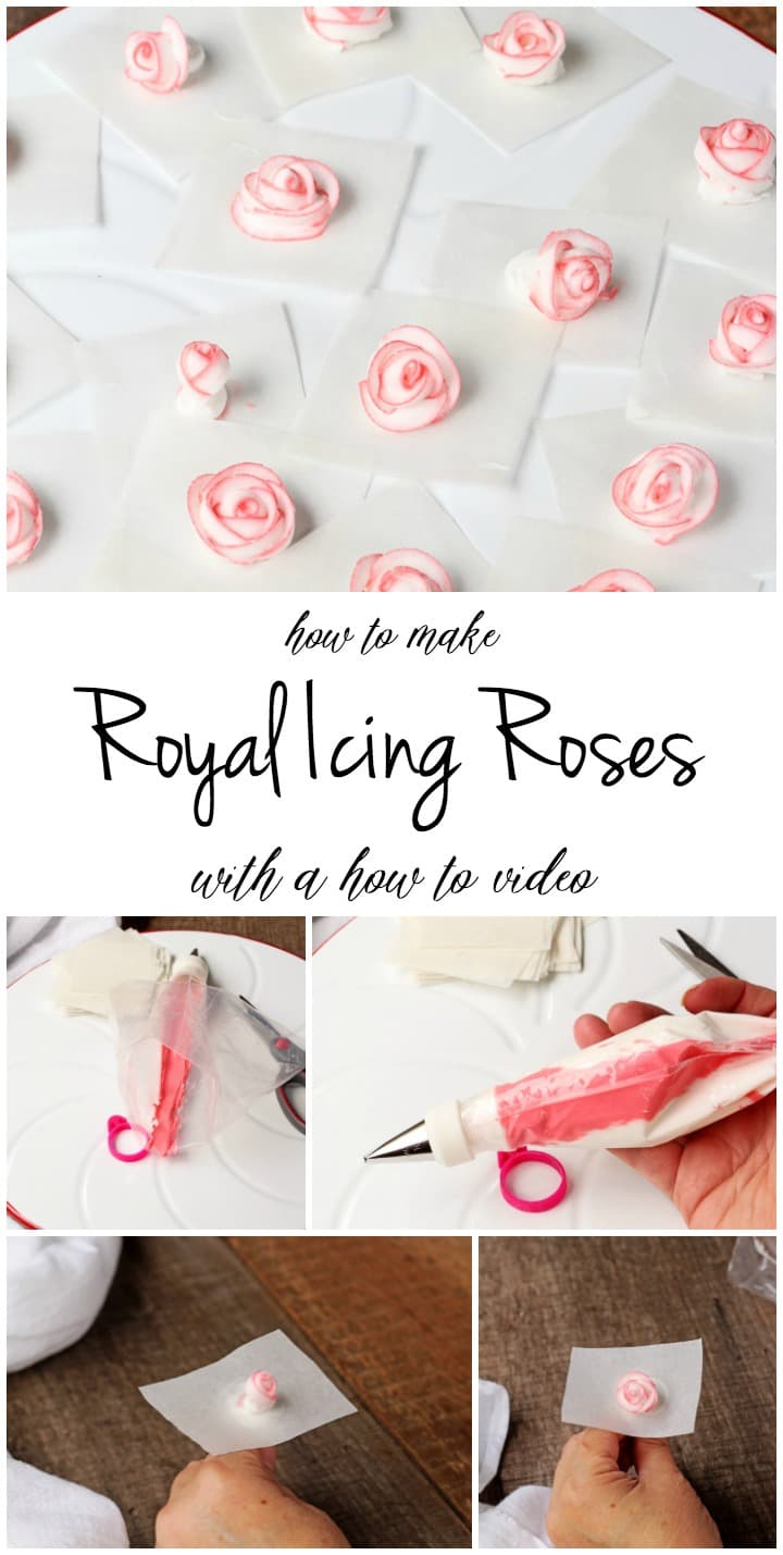 Royal Icing Roses - Tutorial with a how to Video - The Bearfoot Baker