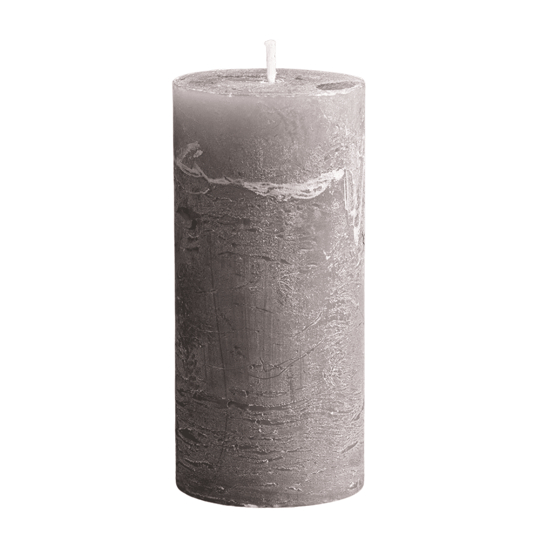 Rustic Pillar Candle | French Grey | 60hr Burn Time | Where Saints Go