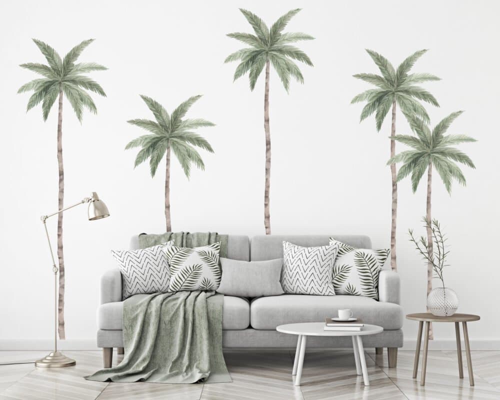 Palm Tree Natural Large Wall Decals - Removable Wallpapers, Wall ...