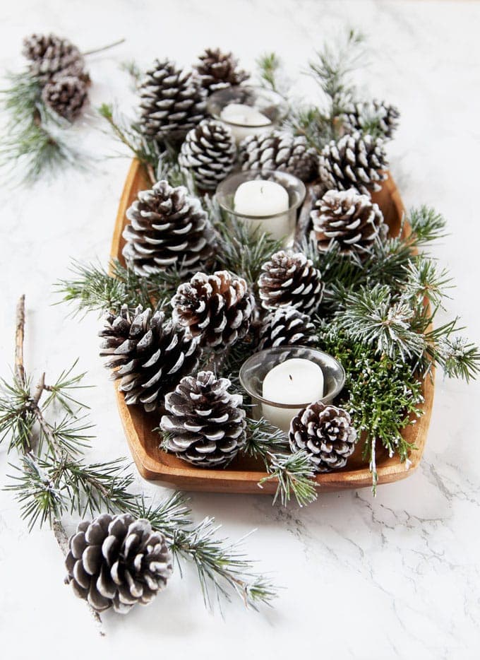 Snowy Tree Winter & Christmas DIY Table Decoration {in 20 Minutes!} - A ...