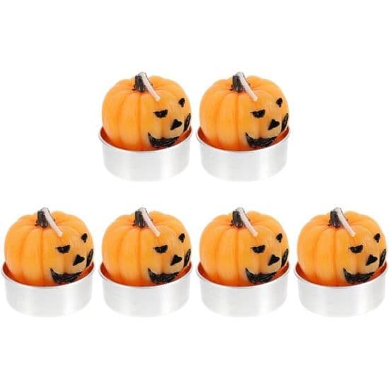 6 Pièces Bougies De Citrouille Artistiques Petite Bougie Décoration ...