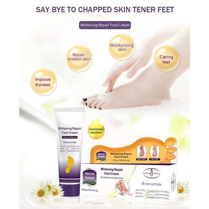 AIchun Pieds Crème Lisse Réparation Talon Fissuré Crème cqutrcissante ...