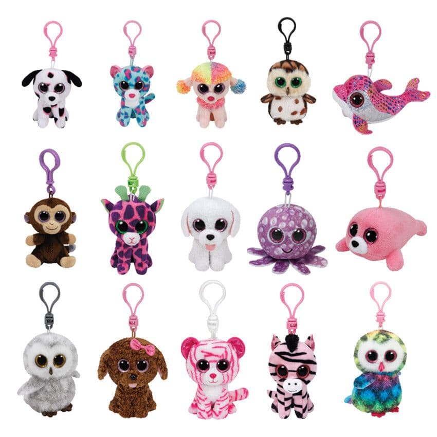 9-10CM TY Beanie Boos Plush Toy Keychain Soft Big Eyes Baby Stuffed ...