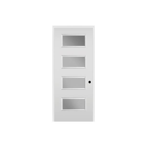 Masonite Belleville Smooth 4 Lite Equal Door with Clear Glass