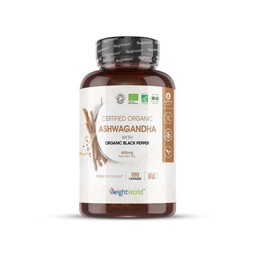 Ashwagandha BIO avec poivre noir 600 mg, 180 gélules - FutuNatura.fr
