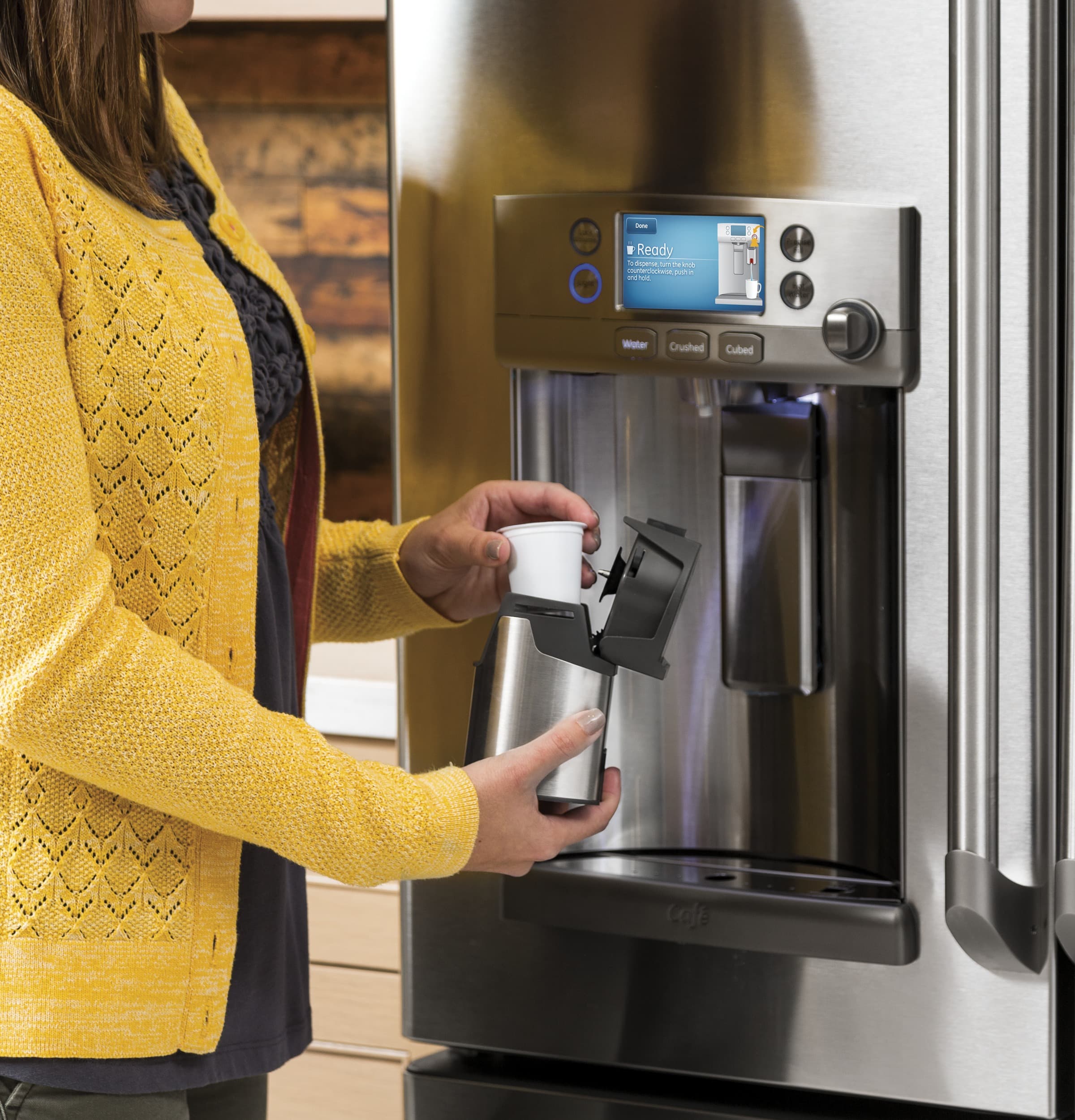 GE Cafe™ Series Refrigerator with Keurig® K-Cup® Brewing System Now ...