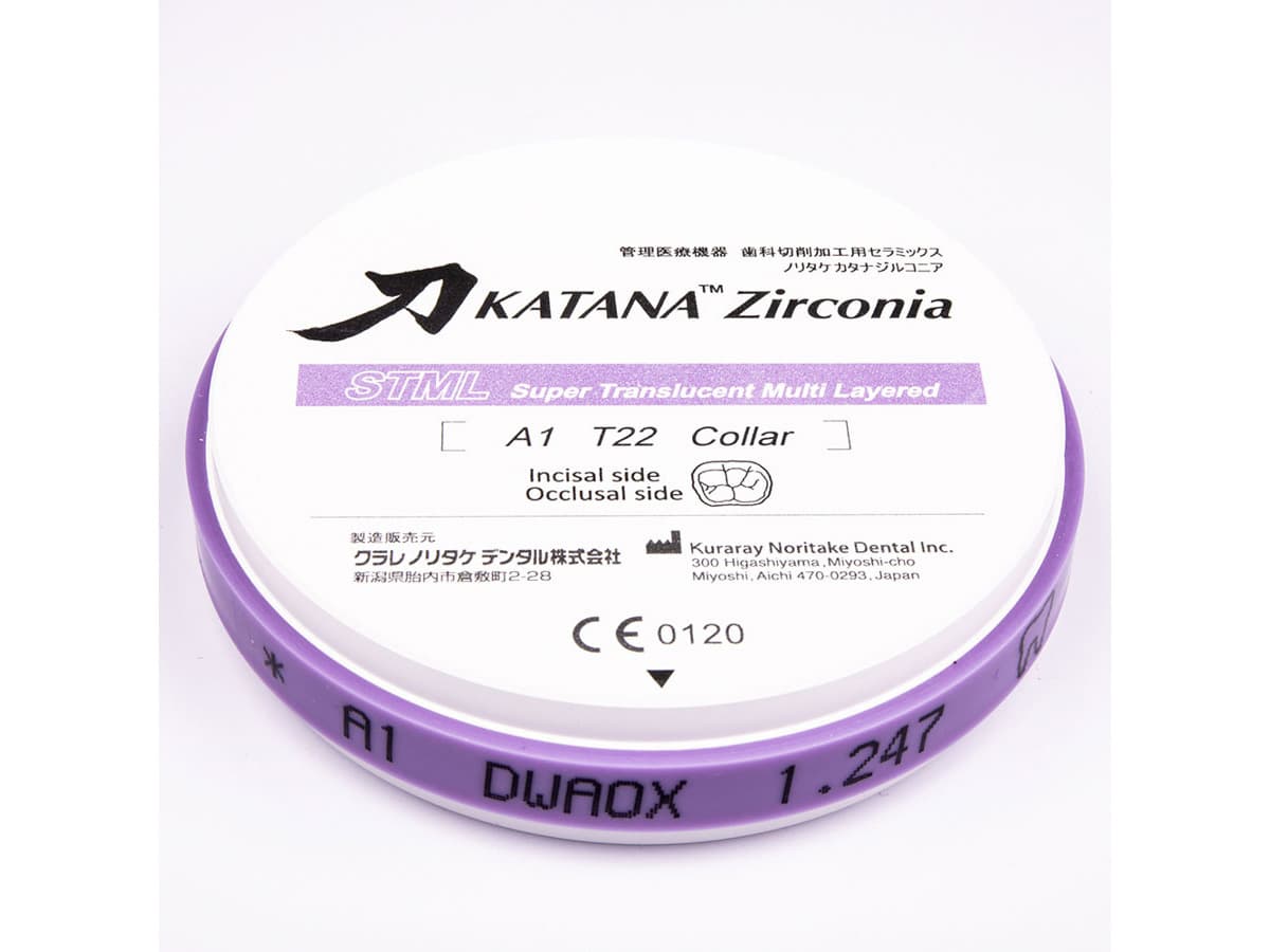Kuraray Noritake Katana Zirconia STML A1 | Gold Quadrat Dental