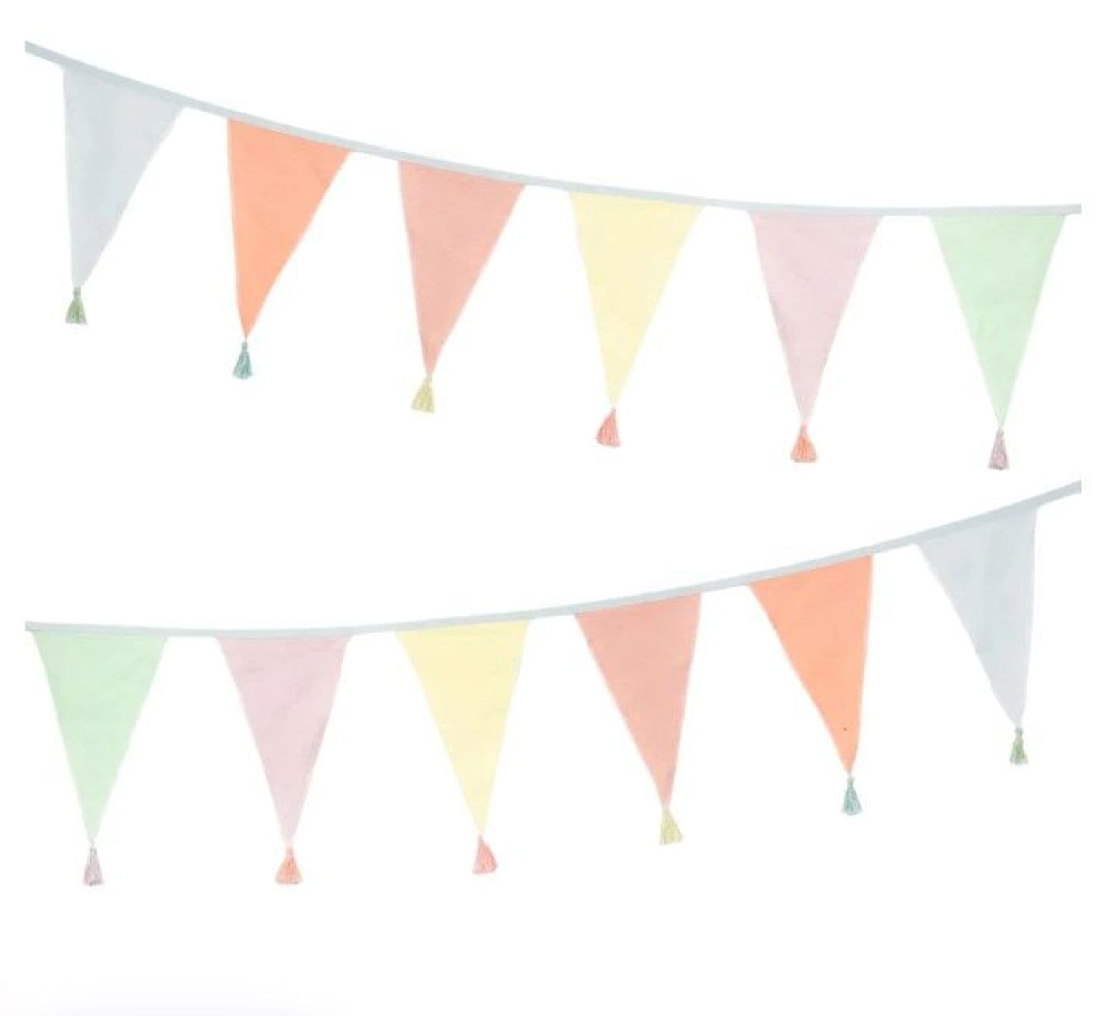 Talking Tables Pastel Fabric Bunting 3 Metres With Tassel - Highworth ...