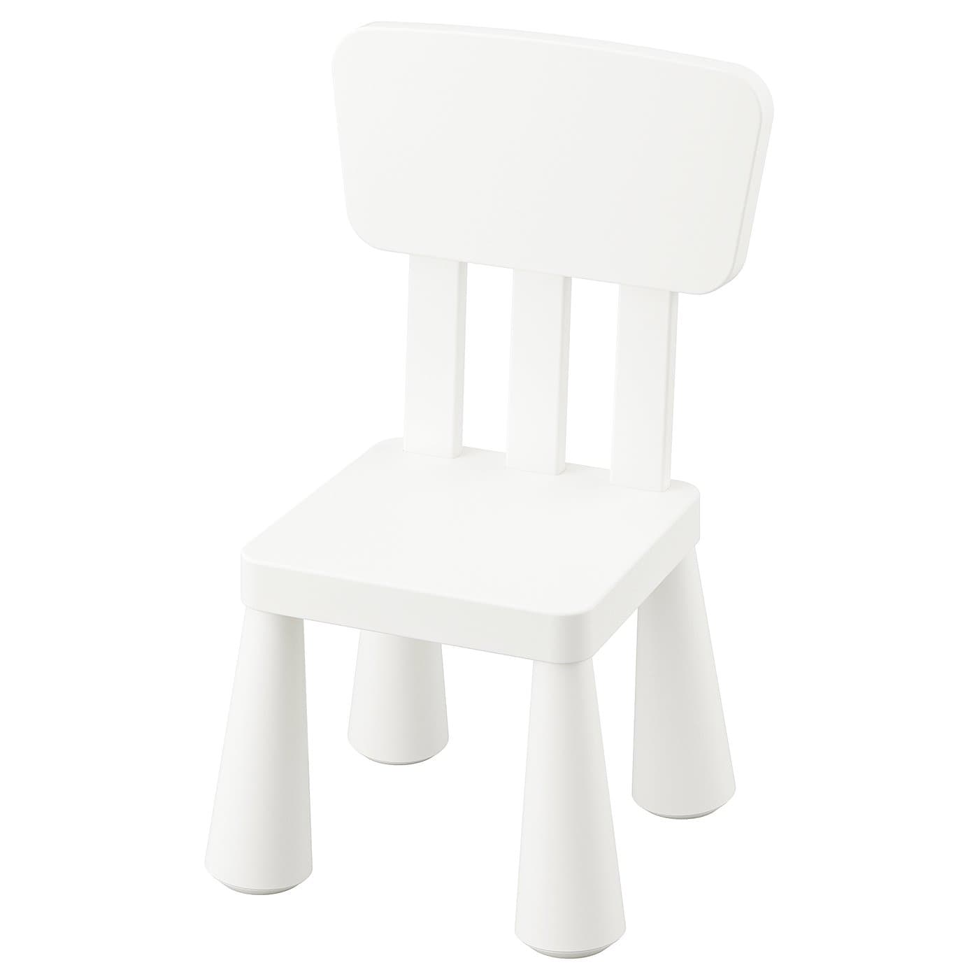 MAMMUT children's chair, indoor/outdoor/white - IKEA