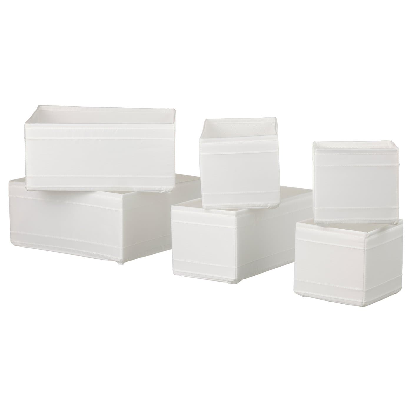 SKUBB box, set of 6, white - IKEA