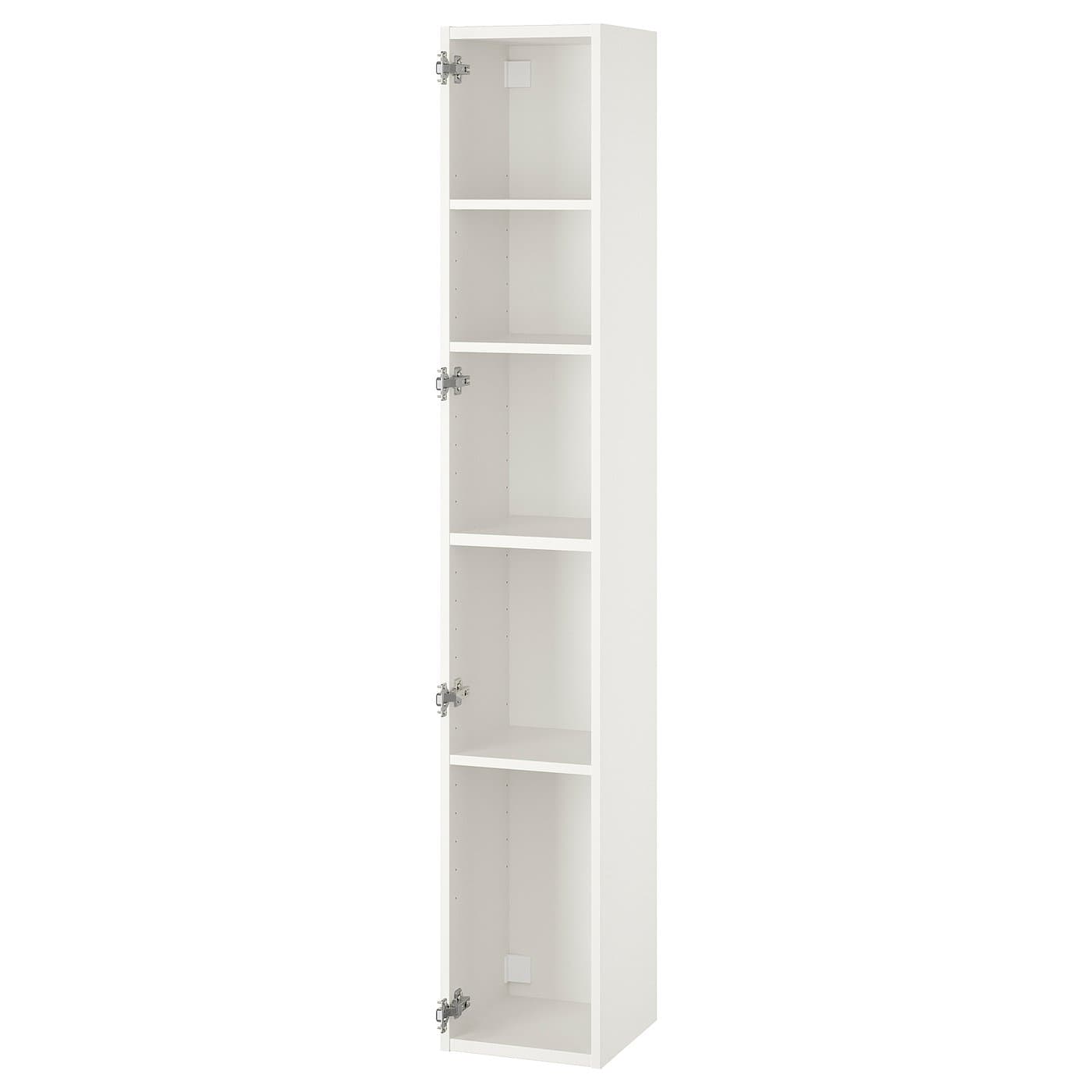 ENHET High cabinet with 4 shelves, white, 12x12x72" - IKEA