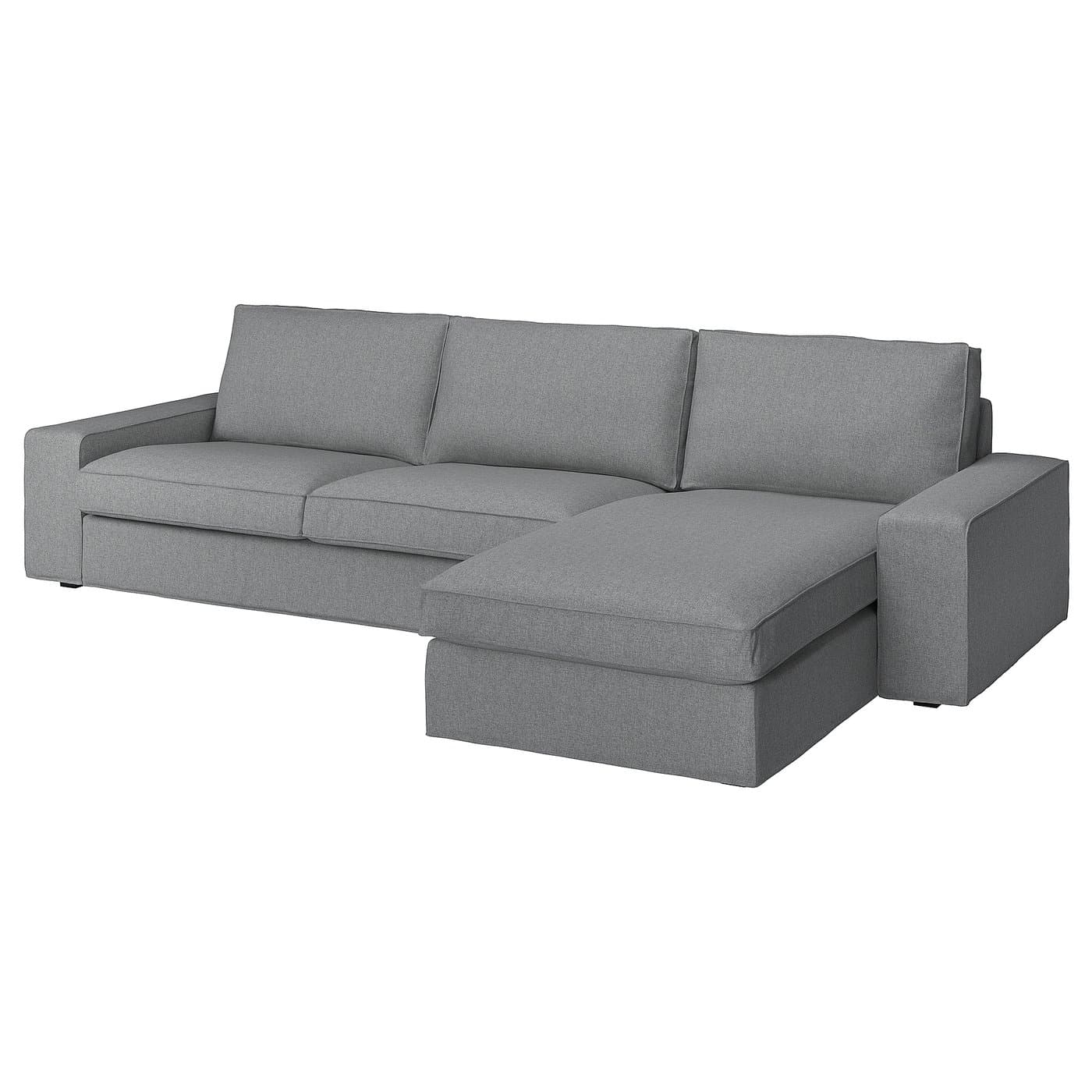 KIVIK sectional, 4-seat with chaise, Tibbleby beige/gray - IKEA US