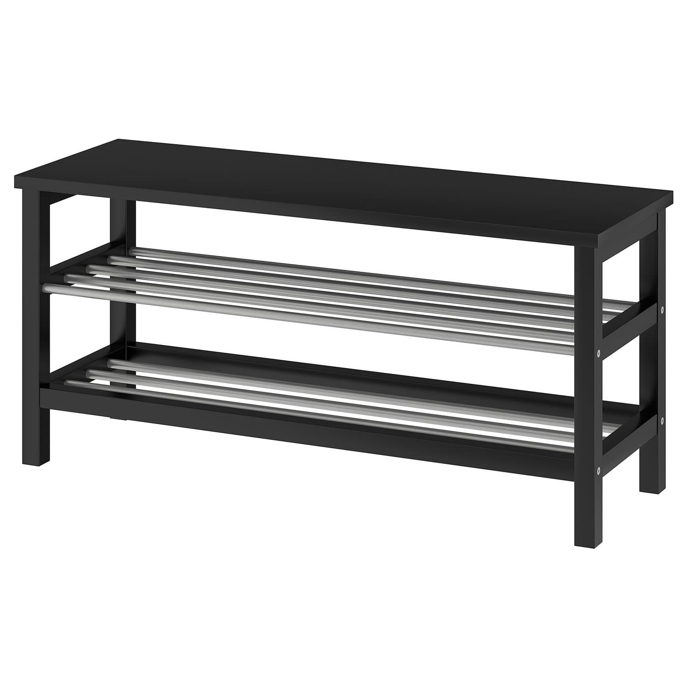 TJUSIG Bench with shoe storage, black, 42 1/2x19 5/8" - IKEA US