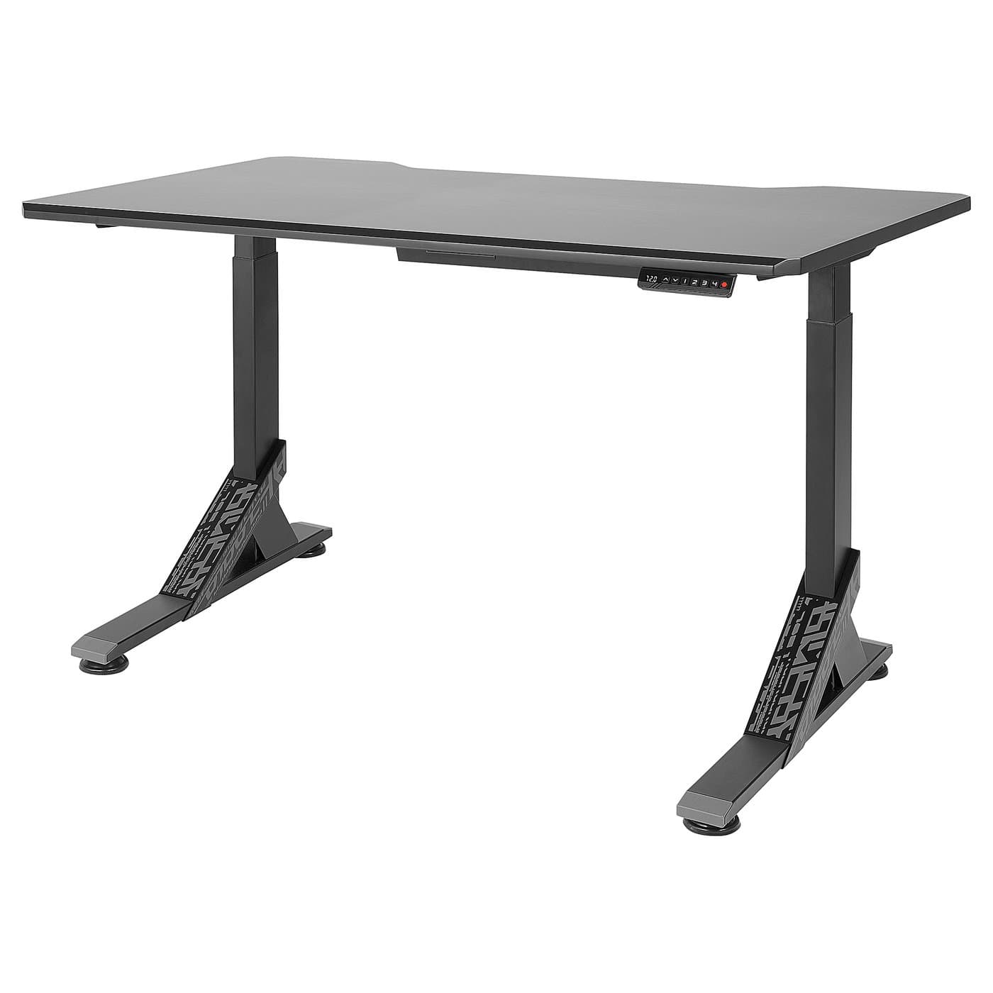 UPPSPEL gaming desk, black, 551/8x311/2" - IKEA