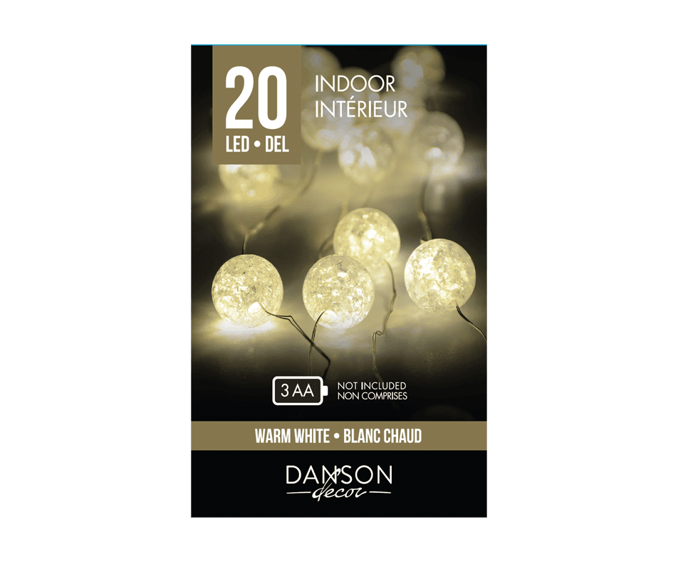 20 Acrylic Balls LED Lights, Warm White, 20 units – Danson Decor | Jean ...